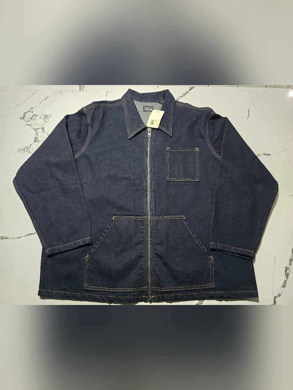 Levi Strauss & Co. Men's Blue Full Zip Jacket XL Relaxed Short Poly Lined NWT